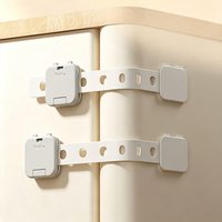 Verrou de sécurité pour réfrigérateur anti-bébé, boucle multifonctionnelle pour armoire, protection pour tout-petits et enfants, verrou de sécurité pour réfrigérateur
