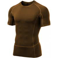 Rashguard de compression MMA BJJ personnalisé avec impression par transfert thermique, design OEM, écologique, respirant, pour homme, UPF50+, séchage rapide, devant
