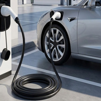 Bornier mural rapide de 3,5 kW/7 kW/9,6 kW/11 kW/22 kW pour véhicule électrique, station de recharge avec prise Tesla/J1772/Type