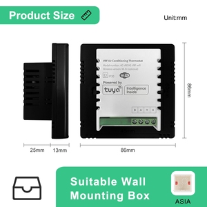 Termostato de unidad dividida de conducto inteligente para Mitsubishi Electric CN105 <span class=keywords><strong>con</strong></span> marco de aleación de pantalla LCD Compatible <span class=keywords><strong>con</strong></span> <span class=keywords><strong>Alexa</strong></span> y Google - Product Image 6