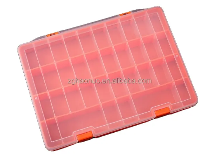 high quality 36 grid Compartments Hard PP Plastic Transparent Jewelry Storage Box Organizer with Removable Dividers storage box