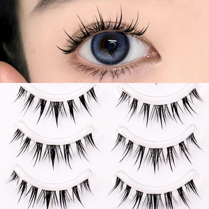 Nouveau produit 5 paires de faux cils airy tournesol une pièce affûtage fée cheveux comique oeil <span class=keywords><strong>petit</strong></span> <span class=keywords><strong>diable</strong></span> cils - Product Image 5