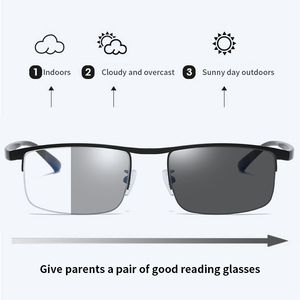 Gafas de Lectura Progresivas Multifocales Clásicas <span class=keywords><strong>para</strong></span> Mujer y <span class=keywords><strong>Hombre</strong></span>, Cómodas Lectores Ópticos con Filtro de Luz Azul y Montura Dorada o Roja - Product Image 3