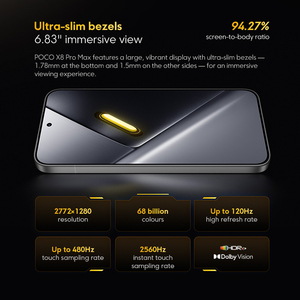 POCO X8 Pro Max 5G Versión Global CPU MediaTek Dimensity 9500s Pantalla AMOLED ultra brillante de 6.83" 1.5K 120Hz Xiaomi HyperOS3 - Product Image 5