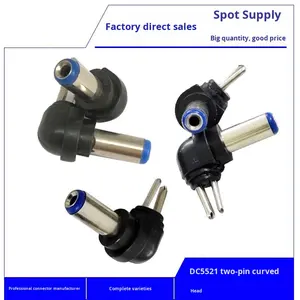 موصل طاقة تيار مستمر قياسي 5.5×2.1 مم، قابس ذكر، تصميم عالمي ثنائي السن لمحول الطاقة وكاميرات المراقبة وشرائط الإضاءة، أزرق اللون - Product Image 5