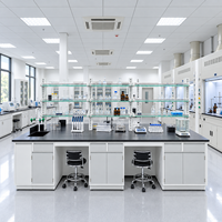 Table de laboratoire avec évier, mobilier de laboratoire modulaire personnalisé, plan de travail en époxy pour laboratoire hospitalier