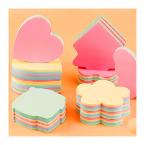 Factory Customized School Stationery Eco Paper Printing Different Shaped Die Cut Sticky Notes Cute Mini Memo Pad