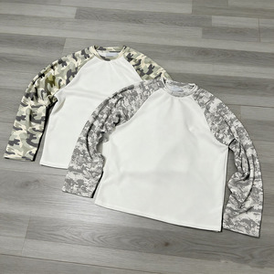 Camiseta de <span class=keywords><strong>Manga</strong></span> <span class=keywords><strong>Larga</strong></span> Raglán de Alta Calidad para <span class=keywords><strong>Hombre</strong></span>, <span class=keywords><strong>Camisetas</strong></span> de Camuflaje de Estilo Urbano, <span class=keywords><strong>Camisetas</strong></span> con Logotipo Personalizado Estampado - Product Image 1