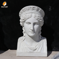 Statue de buste en marbre égyptien, 1 pièce, design classique, ancienne pierre, Sculpture de tête en pierre pour la maison
