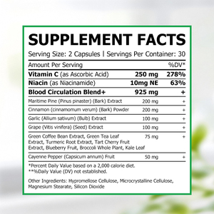 Cápsulas de Óxido Nítrico con Vitamina C, Suplemento Dietético, Favorece el Flujo Sanguíneo y Aumenta la Energía, MOQ Bajo - Product Image 2