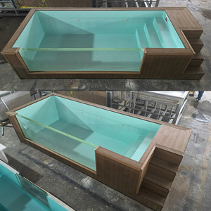 Piscine et spa hors sol en fibre de verre et acier inoxydable avec cadre en bois, non corrosif, résistant aux UV, fabriqué en Chine - Product Image 5