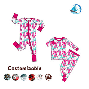 Rosa Katze Bambus Baby Pyjama Kleinkind Kind Stram pler Onesies Schlafanzug Neugeborene Kleidung - Product Image 3