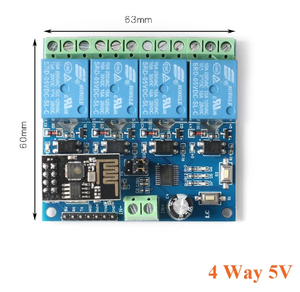 <span class=keywords><strong>ESP8266</strong></span> ESP-01 5V 12V 1 <span class=keywords><strong>2</strong></span> modulo relè <span class=keywords><strong>WiFi</strong></span> 4 vie le cose Smart Home telecomando interruttore ESP01 Wireless modulo telefono APP - Product Image 5