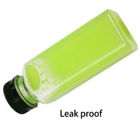 Bouteilles en plastique PET transparentes de 60 ml (2 oz) avec couvercle pour boissons, jus, liquides, réutilisables, anti-fuite