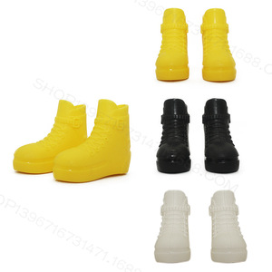 Nouveauté 2024 Bottes Martin montantes jaunes, noires et blanches, écologiques, pour poupée homme, chaussures de petit ami, accessoires de jeu d'imitation, cadeau - Product Image 2