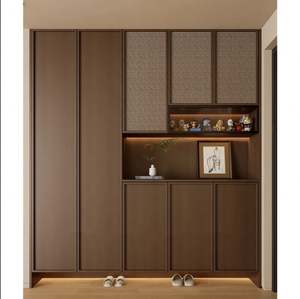 Meuble à chaussures personnalisé pour entrée de villa, sous-sol, avec porte en imitation pierre pour le rangement dans le couloir et l'étagère d'entrée - Product Image 3