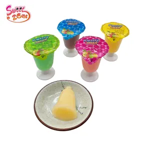 Fabrieksprijs Oem Kleurrijke Fruitige Jelly Cup Vorm Pudding Jelly Candy