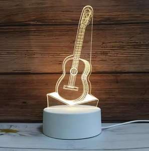 Lámpara LED 3D Boyid con Ilusión Óptica, Moderna, Mini, Blanca Neutra, Acrílica, USB Táctil, con Diseño de Conejo Lunar, para Mesa o Escritorio, Decoración Nocturna - Product Image 6