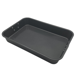 ถาดย่างเหล็กกล้าคาร์บอนคุณภาพสูง ขนาด 15 x 10 นิ้ว รูปทรงสี่เหลี่ยมผืนผ้า พร้อมหูจับแบบพับได้ สำหรับเครื่องครัวในบ้าน - Product Image 6