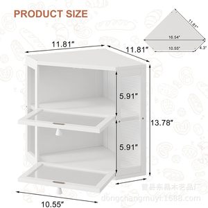 กล่องขนมปังสองชั้น Dongchang พร้อมประตูใส สำหรับเก็บขนมปังและเบเกอรี่ในครัว - Product Image 4