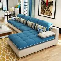 Moderna contratto di arte del panno divano può essere preso a parte e lavato angolo salotto tre persone completo outfit divano