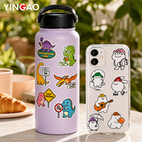 Autocollants personnalisés mignons de dessins animés Kawaii, autocollants en papier imperméables autocollants, autocollants découpés en forme de chiot pour ordinateur portable, bouteille d'eau