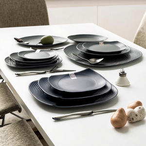 Plato de Plástico para Descongelar Vegetales, Estilo Japandi, Ecológico, 100% Melamina, Suministro de Fábrica China, para Decoración del Hogar y la Escuela - Product Image 3