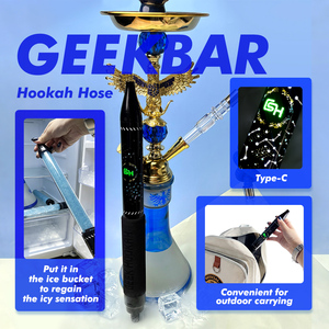 GEEKBAR <b>Hookah</b> Hose Rechargeable Type-C Luminous Portable for Traditional Arabic <b>Hookahs</b> - Product Image 1
