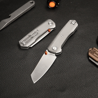 Couteau pliant de poche TRIVISA pour hommes, lame Scarab-S M390, manche en titane, outil de haute qualité pour le camping en plein air, la chasse, la coupe, EDC