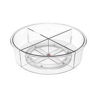 Support d'assaisonnement de finition de cuisine Division rotative étagère transparente 360 support rond de tri de vinaigre de Sauce de roche d'huile