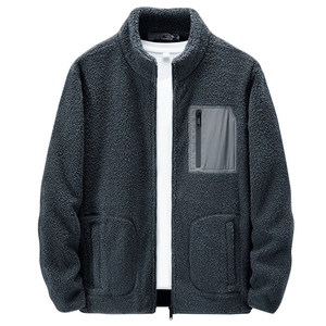 Fall Winter Essentials Men's Sherpa Fleece Full-Zip Jacket Full Zip Polar Fleece <strong>Lined</strong> Windproof Winter <strong>Coat</strong> - Product Image 6