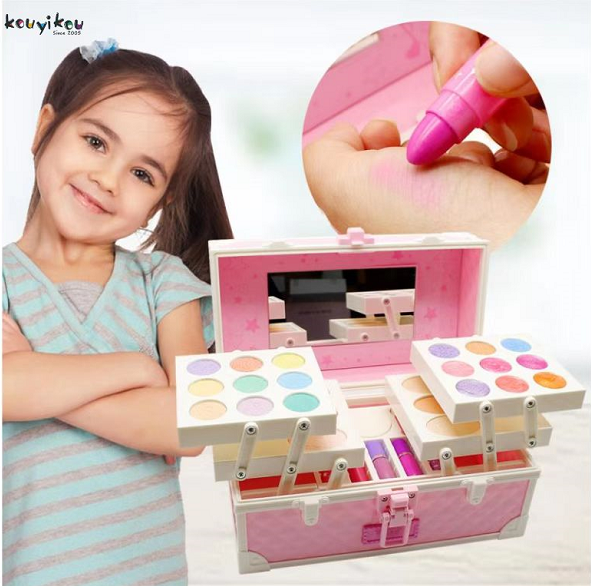 Kouyikou-Beauty Косметический набор для детей, Игрушки для макияжа, Сумочка, Наборы для макияжа для девочек, Мода