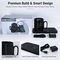 Chauffage personnalisé avec contrôle de température Chauffe-mug intelligent en céramique avec jeu de tasses thermostatiques Chargeur sans fil Coussin chauffant