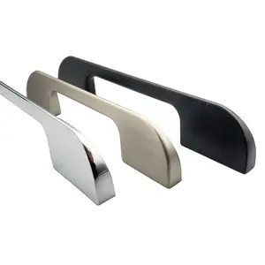Kirsite-manijas modernas de doble agujero para armario, accesorio de cocina de alta calidad, cromado negro mate