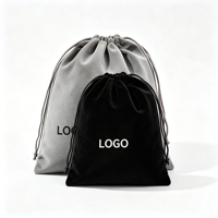 Kantong Beludru Murah Grosir dengan Tali Serut, Tas Beludru Custom Logo untuk Perhiasan, Kosmetik, Pernikahan, Permen, Souvenir Pesta, Tas Penyimpanan