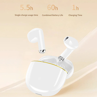 Écouteurs sans fil V6.0 avec 5,5h d'autonomie en lecture, 3,2h en conversation, charge Type-C, portée de connexion effective de 10m