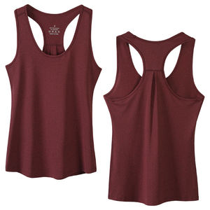 Chaleco sin mangas con espalda cruzada para mujer, top deportivo de secado rápido para deportes al aire libre, para entrenamiento físico y correr - Product Image 5