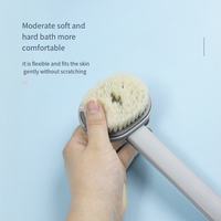 LUMA Grossiste Brosse exfoliante pour le dos Brosse de massage sèche Brosse de bain détachable Bain douche avec poignée
