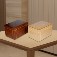 Urne funéraire moderne de luxe ZHIHE pour animaux de compagnie et cendres humaines, en bois à grain distinctif, gravures rayées simples, revêtement écologique, options personnalisées