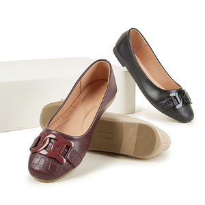 أحذية مسطحة خفيفة الوزن خفيفة الوزن بنمط منقوش أحذية باليه أحذية مخصصة من الصين للربيع والصيف والخريف - Product Image 3