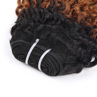 Perruque lace closure wig crépus brésilienne remy, cheveux naturels crépus bouclés 1b 30, mèches de cheveux vierges, 4*4, 3 lots