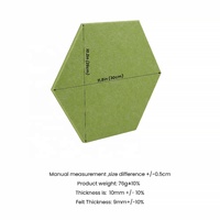 Vente chaude 9mm 10mm 12mm RPET Panneau de feutre acoustique pour Textiles de maison Feutre pour animaux de compagnie non tissé vert coloré