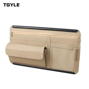 Bolsa de Almacenamiento Multifuncional para Parasol, Bolsa de Malla, Cremallera, Tarjetero Grande, Cable de Datos para Licencia de Conducir, Tarjeta Grande, Clip para <span class=keywords><strong>Gafas</strong></span> - Product Image 1