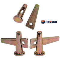 China Supplier Heavy Duty Formwork Yellow Zinc Solid/Hollow Round Mivan Wedge and Pin for Concrete Building Stub Pin 16*70