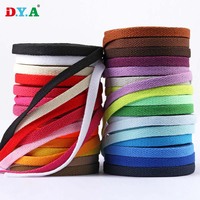Cordon plat en polyester coloré de 8 mm de large pour lacets de chaussures, sweats à capuche et pantalons – Fabrication professionnelle
