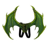 Ailes de dragon réalistes en cuir PU, accessoire de costume, ailes de démon avec sangles élastiques pour Halloween, cosplay, accessoires de fête de carnaval