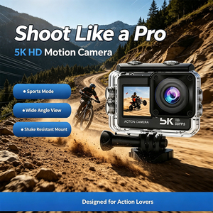 Videocamera d'Azione 5K Impermeabile con Schermo Touch, Registrazione Fronte-Retro, Stabilizzazione dell'Immagine, 30fps, Stile <span class=keywords><strong>Go</strong></span> <span class=keywords><strong>Pro</strong></span> per Vlogging - Product Image 1