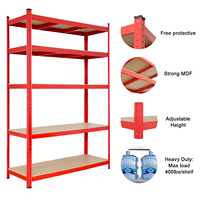 Rayonnage Métallique Sans Boulons, Étagères de Rangement Industrielles Réglables pour Entrepôt, Maison, Garage, Cadre à 4 ou 5 Niveaux