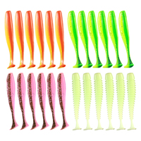 Ensemble de leurres souples Palmer de 33 pièces, 7 cm, à queue de pagaie, avec boîte et têtes plombées de 5 g