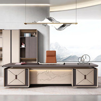 Bureau de direction réglable en hauteur, convertible, avec système de levage en 3 étapes, bureau d'ordinateur de luxe, bureau debout